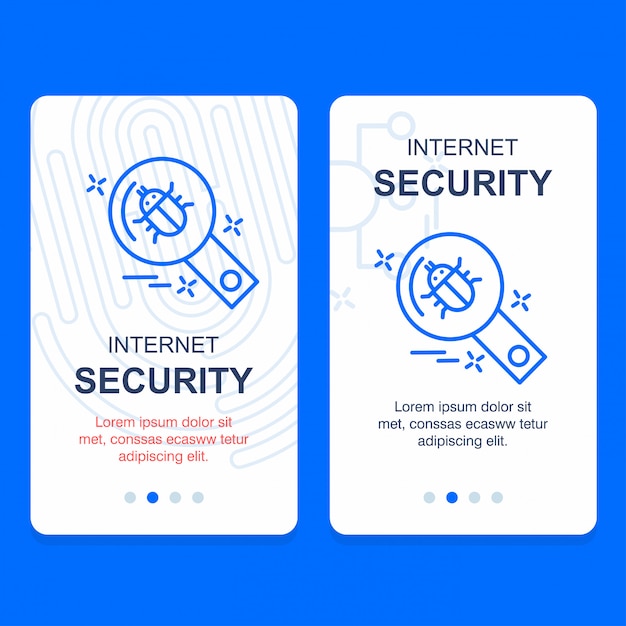 internet security bug web banner template