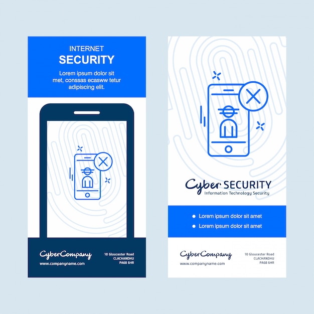 Vector internet security design with logo and typography vector