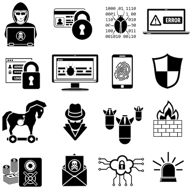 Internet Security Icon Set