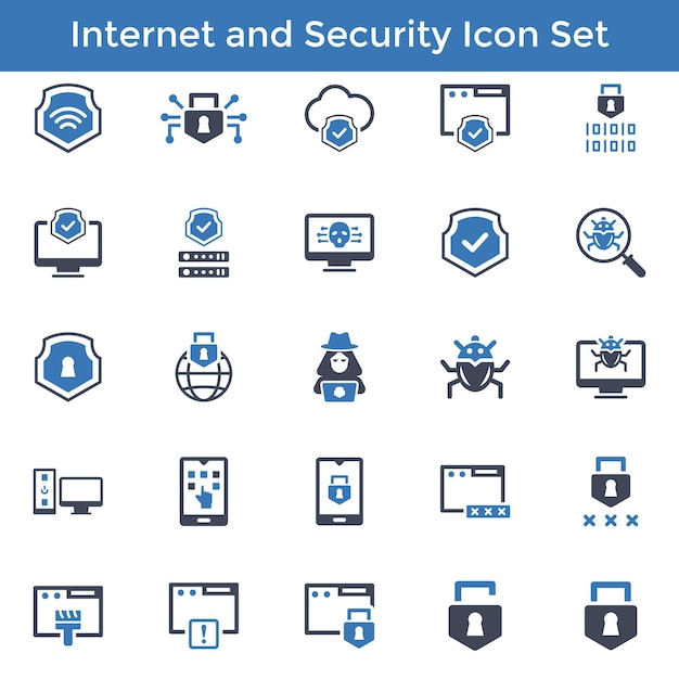 Internet and Security Icon Set