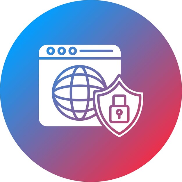 インターネットのセキュリティアイコンのベクトル画像はセキュリティのために使用できます