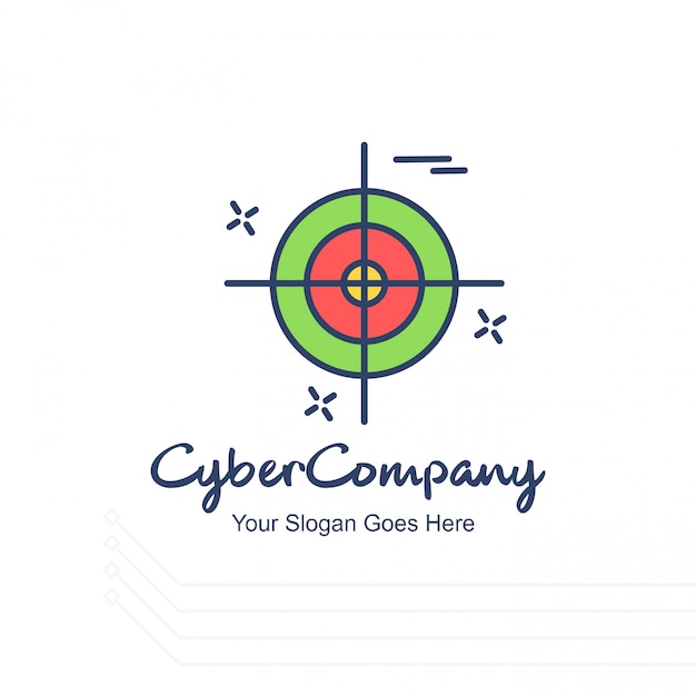 Вектор Дизайн логотипа интернет-безопасности с вектором типографии