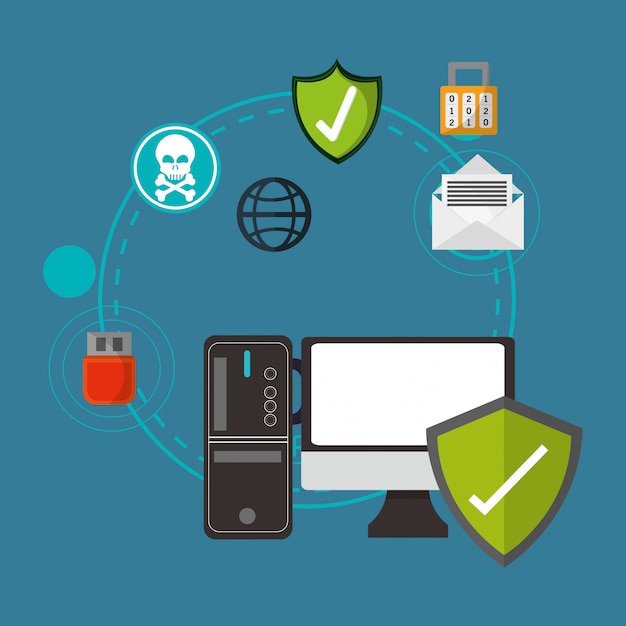 internet security related icons image