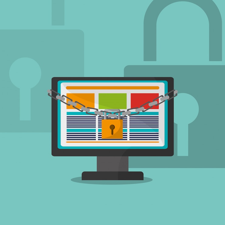 Vector internet security related icons image