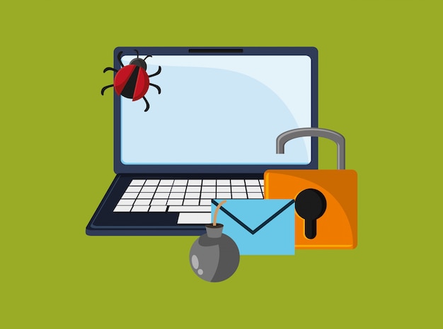 Internet security related icons image