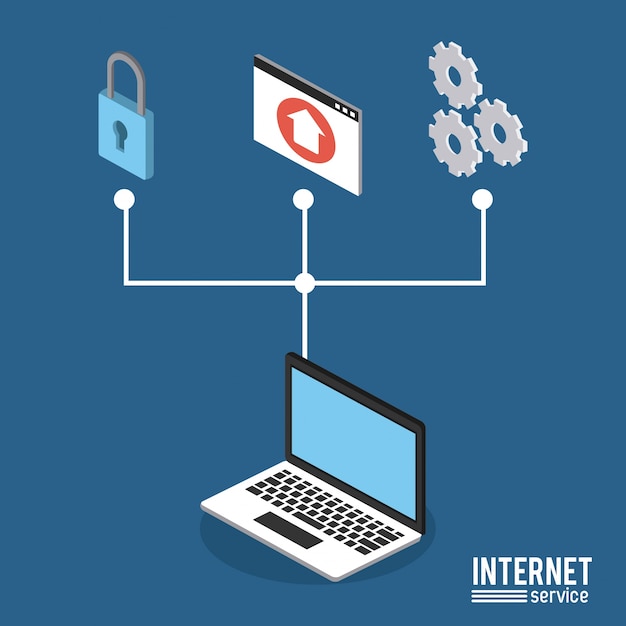 Infografica di servizi internet