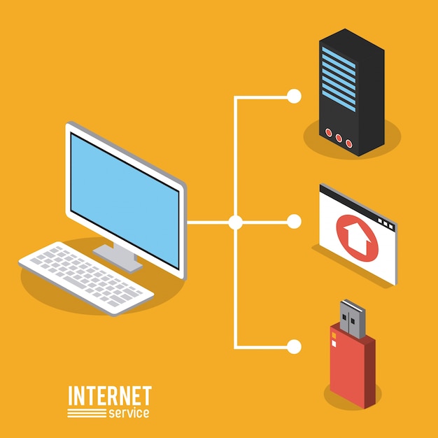 Internet service infographic