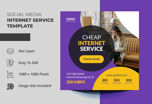 Vector internet service providers and internet service offer social media post