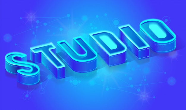 Internet studio isometric vector banner template