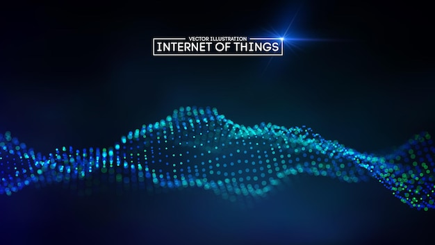 Internet delle cose sfondo tecnologia iot sfondo eps