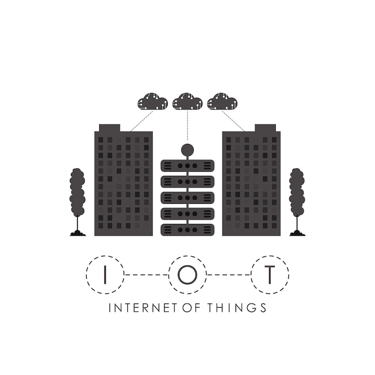 Vector internet of things concept city connected to the internet good for presentations vector illustration
