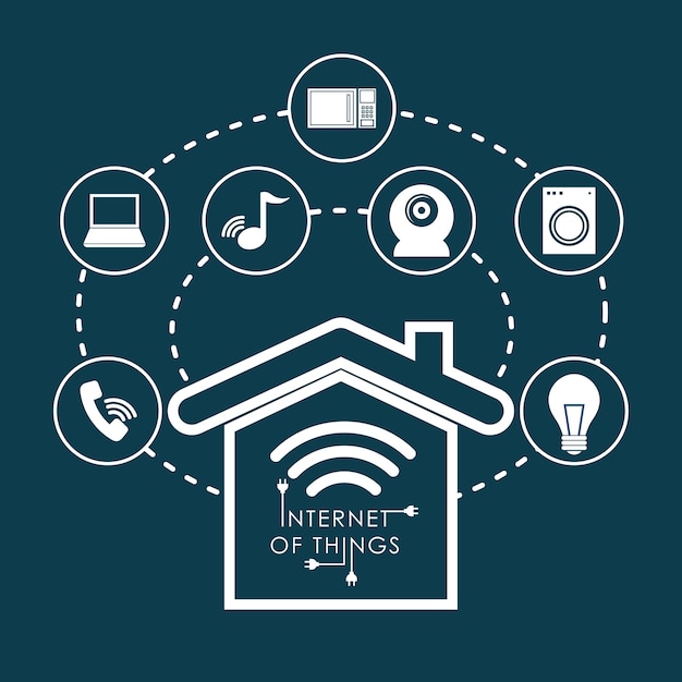 Vector internet of things  concept with icon design