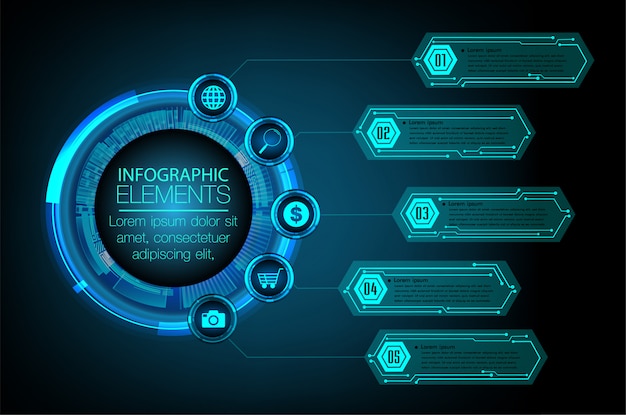 Vettore internet delle cose cyber circuit technology