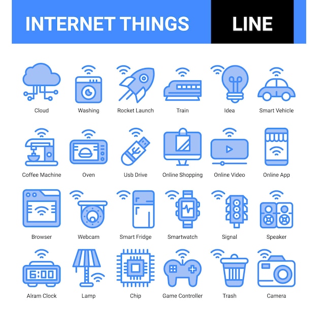 것 들 아이콘 팩 스마트 기술 아이콘의 인터넷