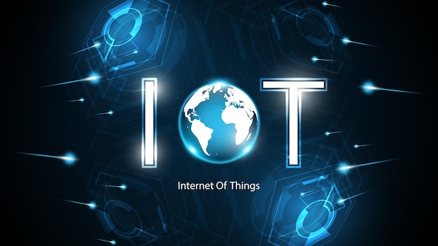 モノのインターネット。 IOT接続の概念。ネットワークグローバル接続技術の背景