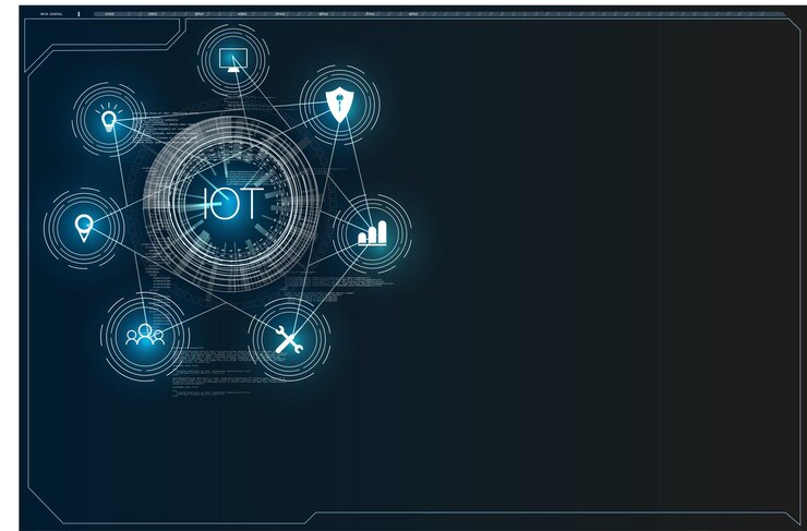 Vector internet of things iot devices and connectivity concepts on a network