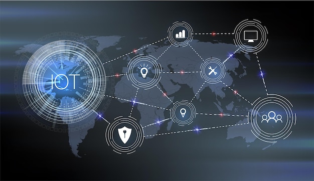 Internet of things IoT and networking concept for connected devices Spider