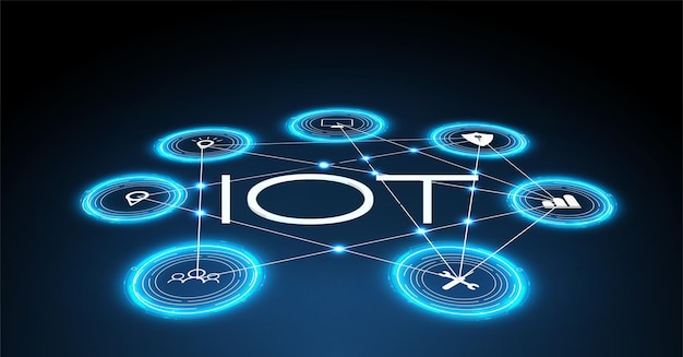Интернет вещей (IoT) и сетевая концепция для подключенных устройств