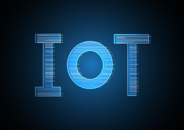 Vector internet of things technology abstract background