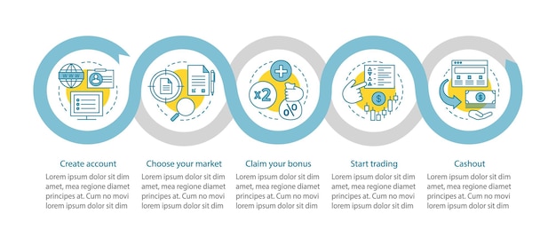 Vector internet trading vector infographic template