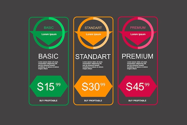 Internet trafficSet offer tariffs ui ux vector banner for web app