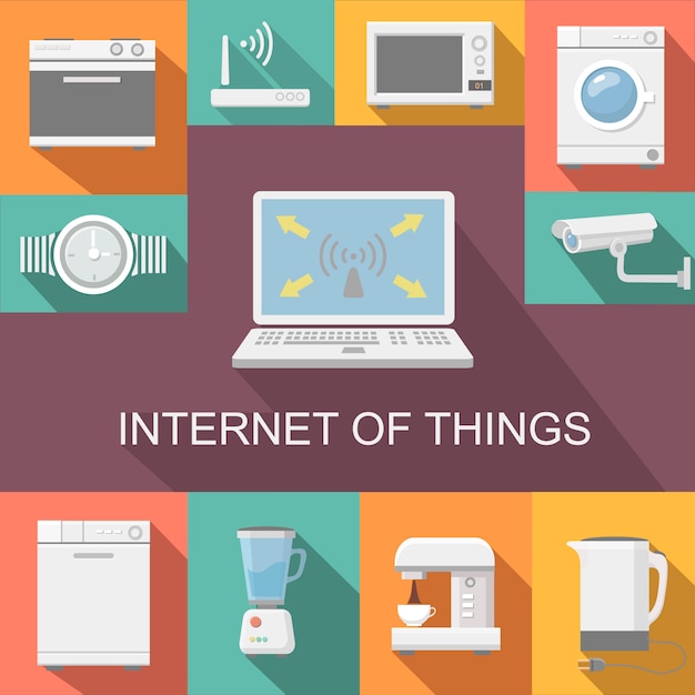 Internet van vlakke geïsoleerde de samenstellingssamenvatting van de dingencomputerafstandsbediening