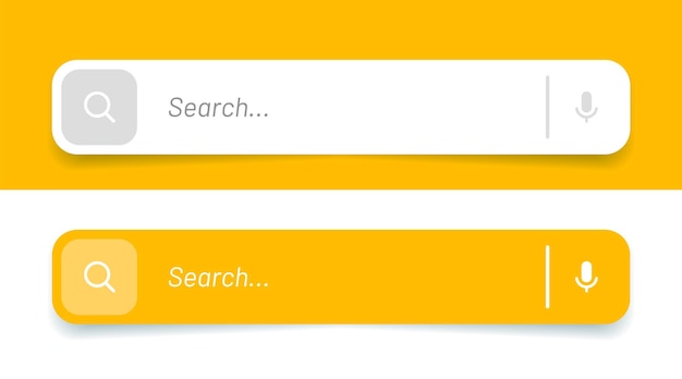Internetbrowser zoekmachine zoekbalk voor ui mobiele app zoekadres en navigatiebalk