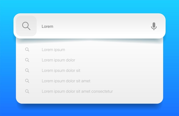 internetbrowser zoekmachine zoekbalk voor ui mobiele app zoekadres en navigatiebalk