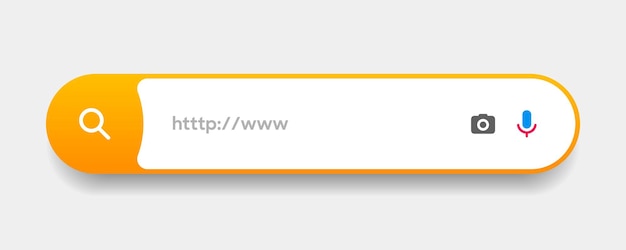 internetbrowser zoekmachine zoekbalk voor ui mobiele app zoekadres en navigatiebalk