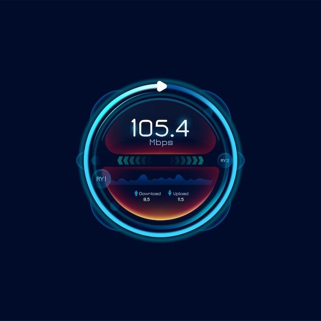 Internetsnelheidsmeter netwerkbandbreedte-indicator