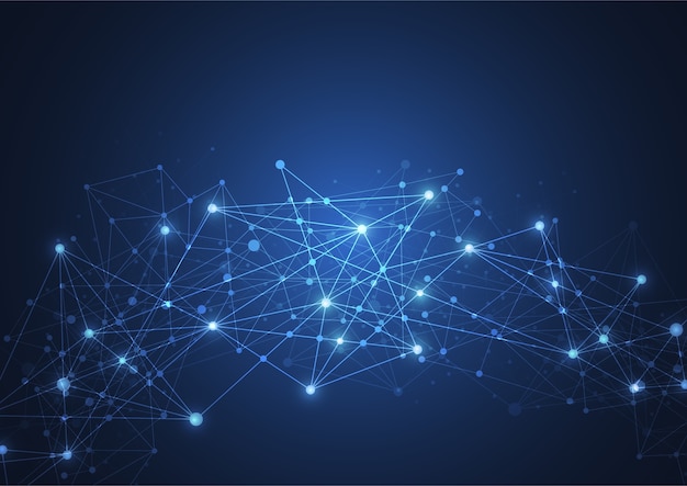 Vector internetverbinding, abstract gevoel voor wetenschap