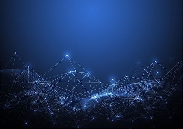 Internetverbinding abstracte zin van wetenschap en technologie grafische ontwerp achtergrond