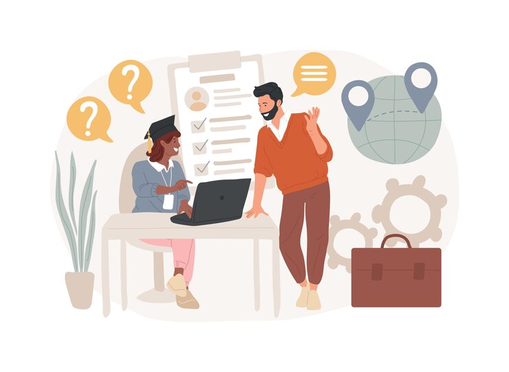 Vector internship isolated concept vector illustration paid internship opportunity professional growth