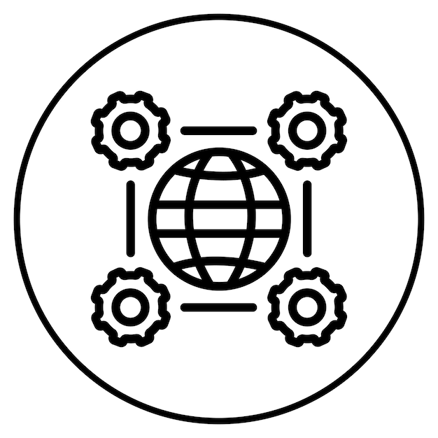 Interoperabiliteitsvectorillustratie van het netwerk