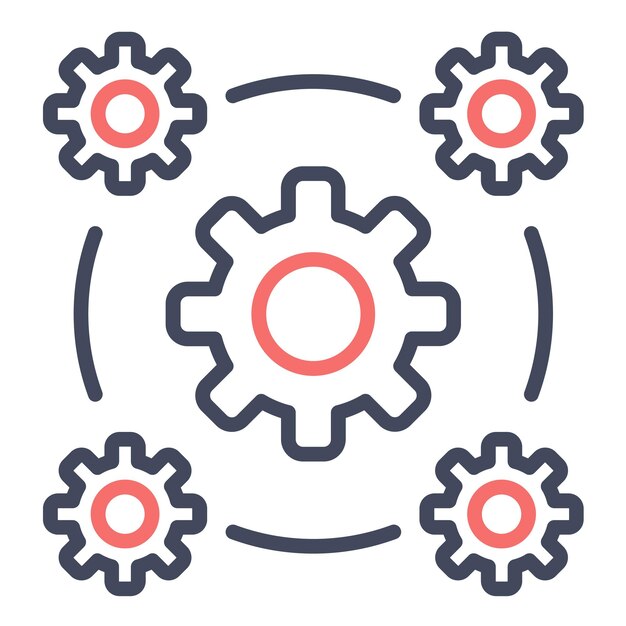 Interoperabiliteitsvectorillustratiestijl van het netwerk