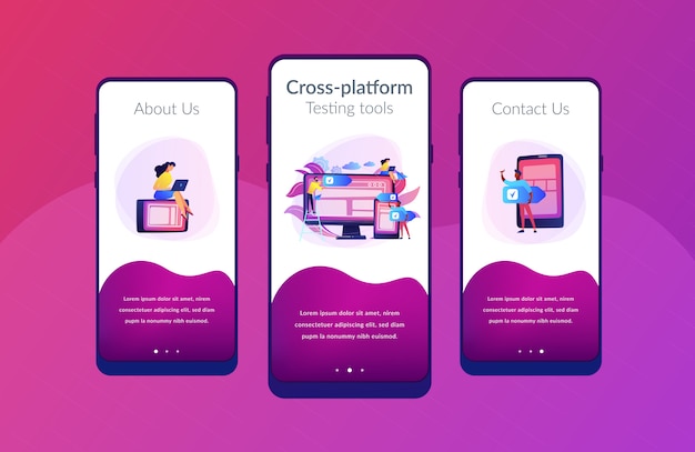 Vector interplatformsjabloon voor software voor meerdere platforms.