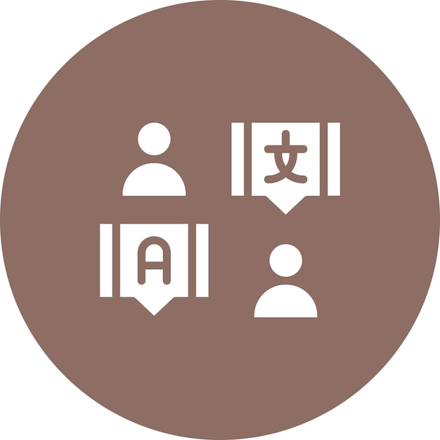 Interpreter vector icon illustration of Diplomacy iconset