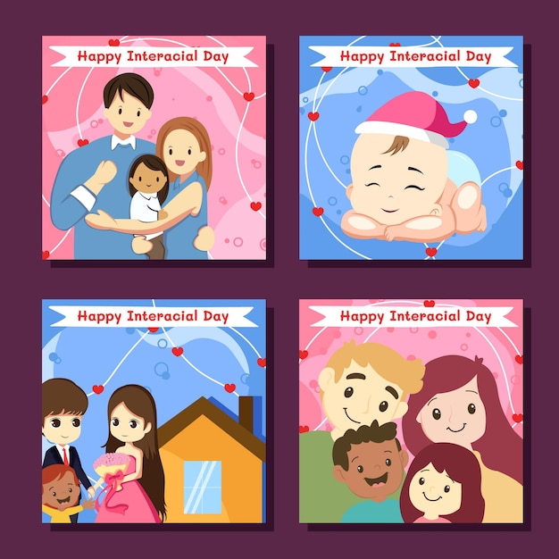 Interracial Family Card