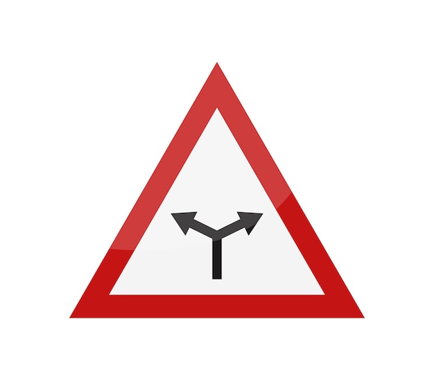 Intersection right traffic sign