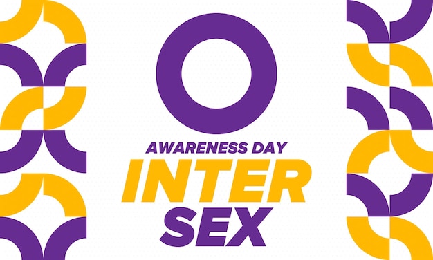 Intersekse Awareness Day Mensenrechtenevenement Intersekse mensengemeenschap Vrijheid solidariteit Vector