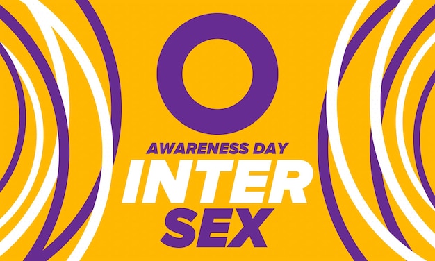 Intersex Awareness Day Human Rights event Intersex people community Freedom solidarity Vector