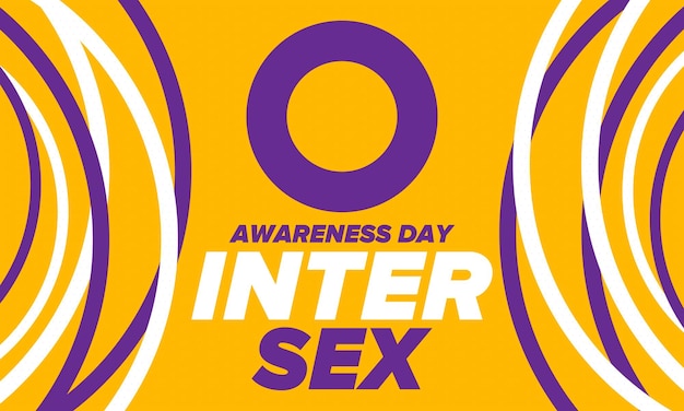 Intersex awareness day human rights event intersex people community freedom solidarity vector