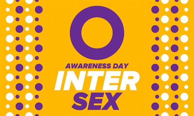 Intersex awareness day human rights event intersex people community freedom solidarity vector