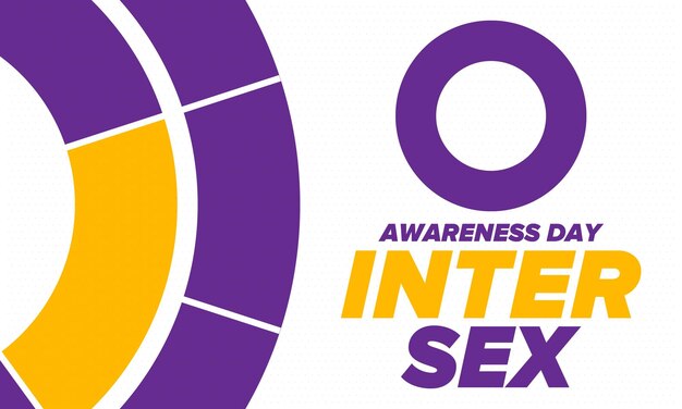 Intersex awareness day human rights event intersex people community freedom solidarity vector