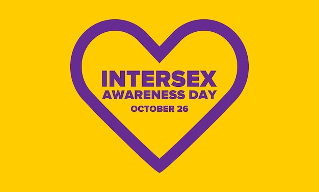 Intersex Awareness Day Human Rights event Intersex people community Freedom solidarity Vector