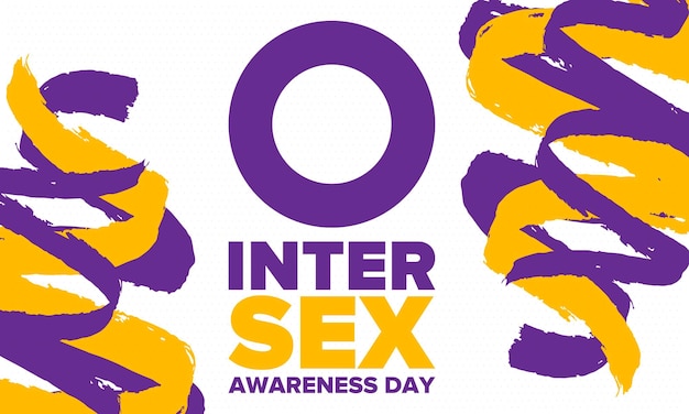 Intersex awareness day human rights event intersex people community freedom solidarity vector