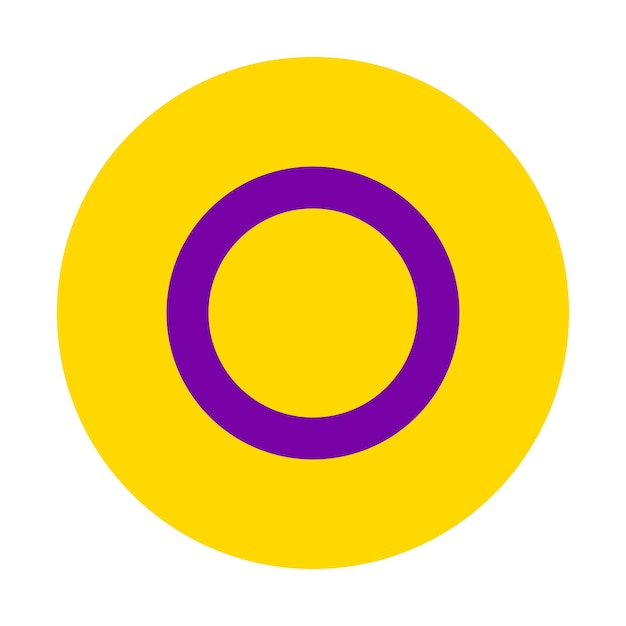 Vector intersex pride vlag in vorm