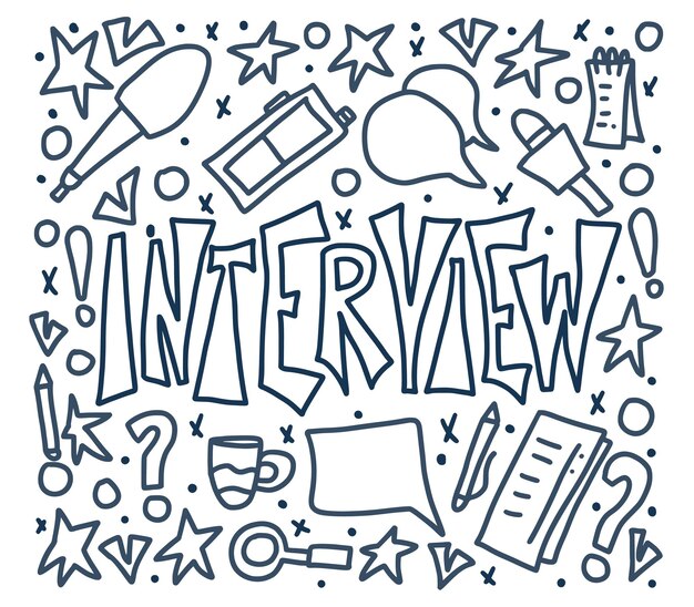 Interview design poster Vector illustratie