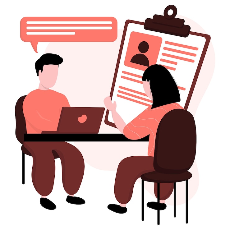 Vector interview illustration