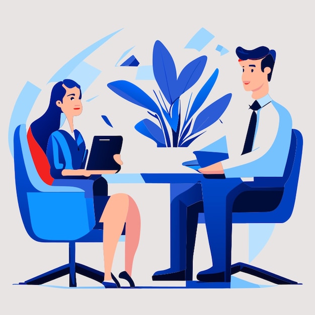 interview vector illustration